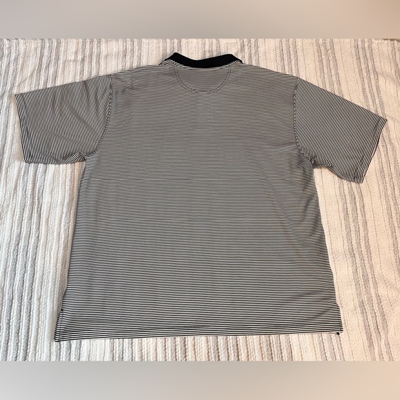 Caribbean Joe Men’s Black White Striped Short Sleeve Henley Size XXLarge - Picture 2 of 7